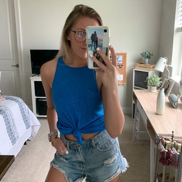 aerie Tops - Comfy Blue Tank Top